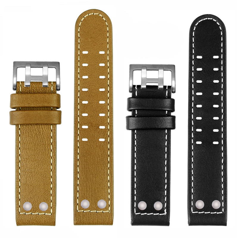 Field Watch Military - Genuine Leather Watch Band 20mm 22mm