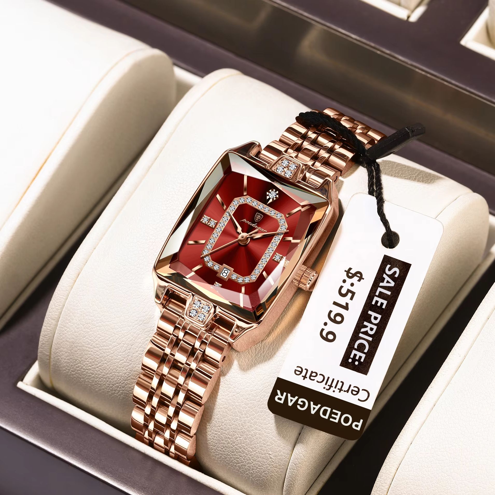 Luxury Watch Female - POEDAGAR Fashion Elegant Women Wristwatch Waterproof