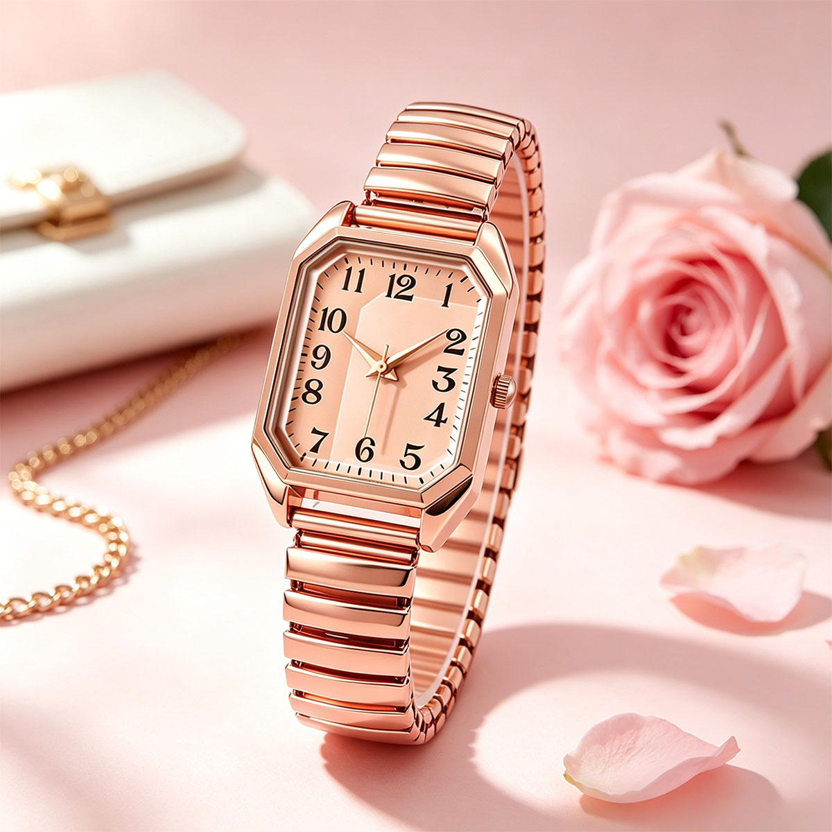 Luxury Watch Female - Women Octagonal Rectangle Quartz Watch Two