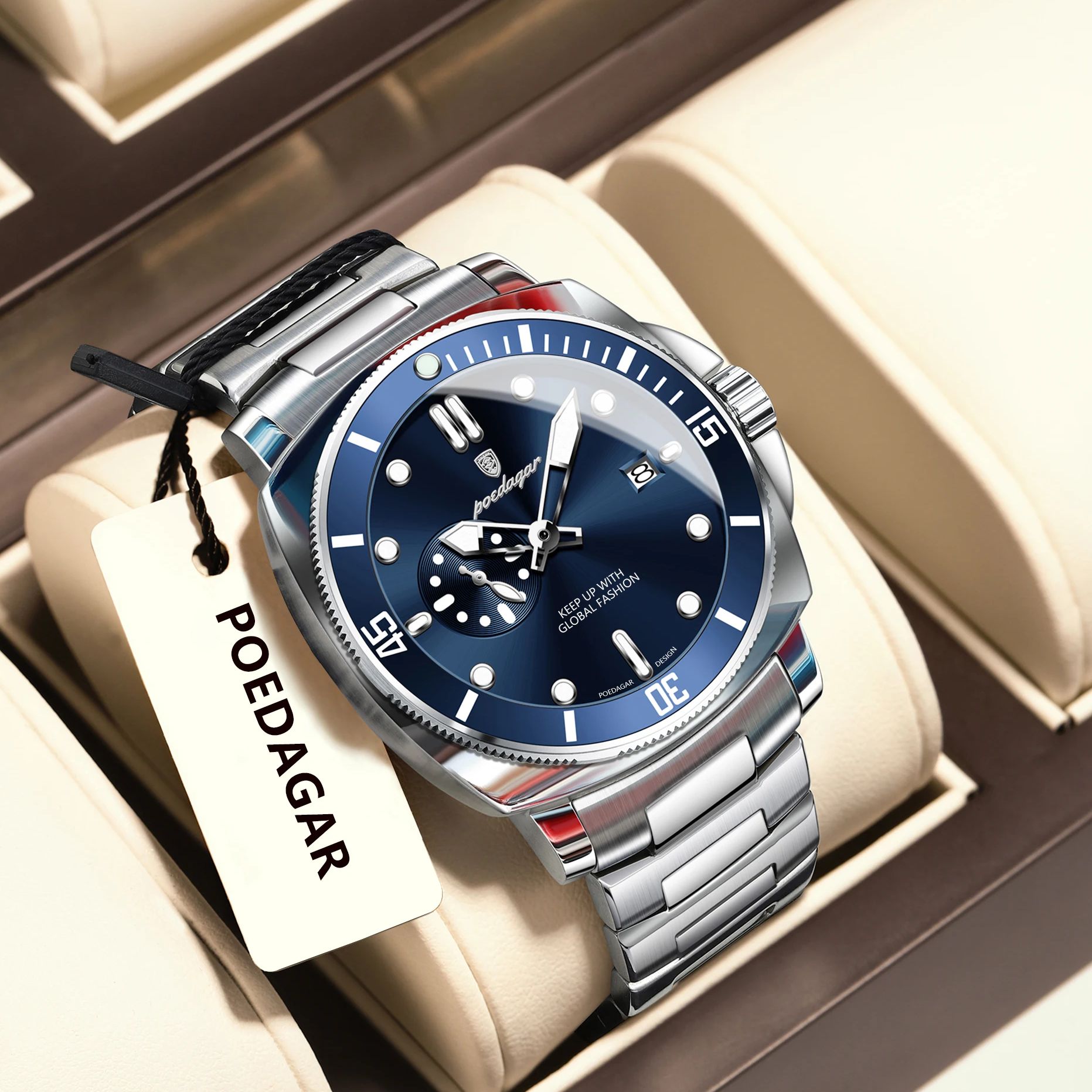 POEDAGAR Top Fashion Luxury Wa - Luxury Watch Zone recension och pris