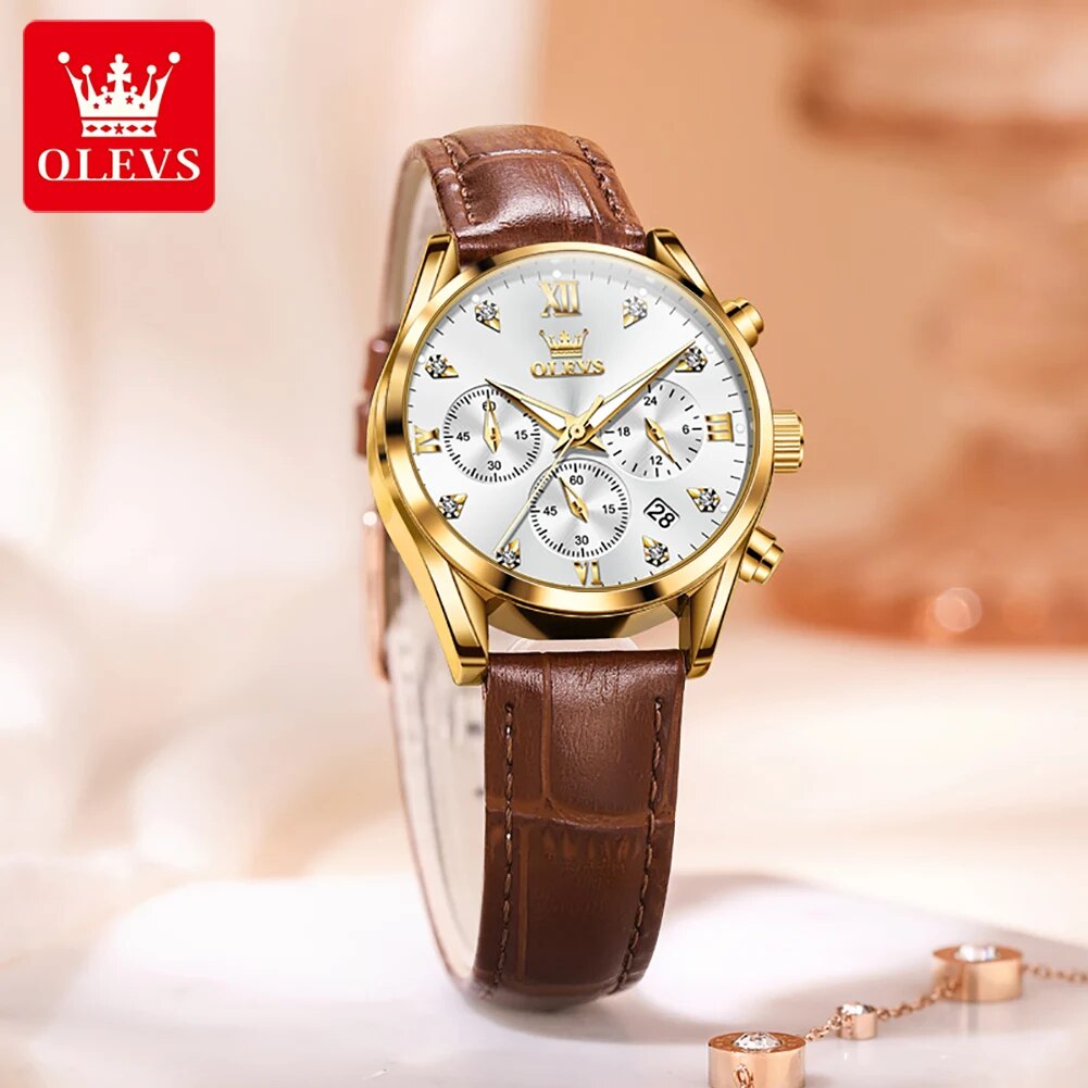 OLEVS 5523 Women's Watches Lea - Luxury Watch Female recension och pris