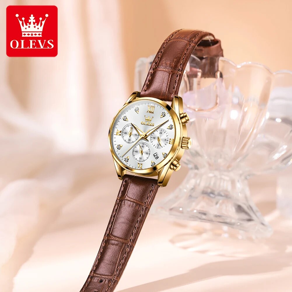 OLEVS 5523 Women's Watches Lea - Luxury Watch Female recension och pris
