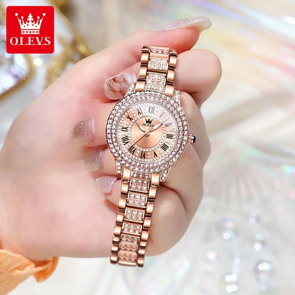 OLEVS 9943 Luxury All Diamond  - Luxury Watch Female recension och pris