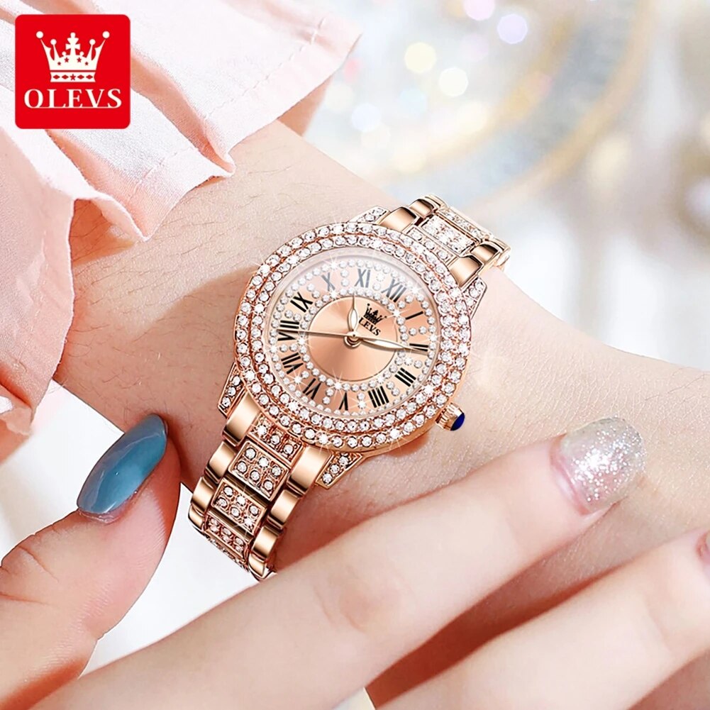 OLEVS 9943 Luxury All Diamond  - Luxury Watch Female recension och pris