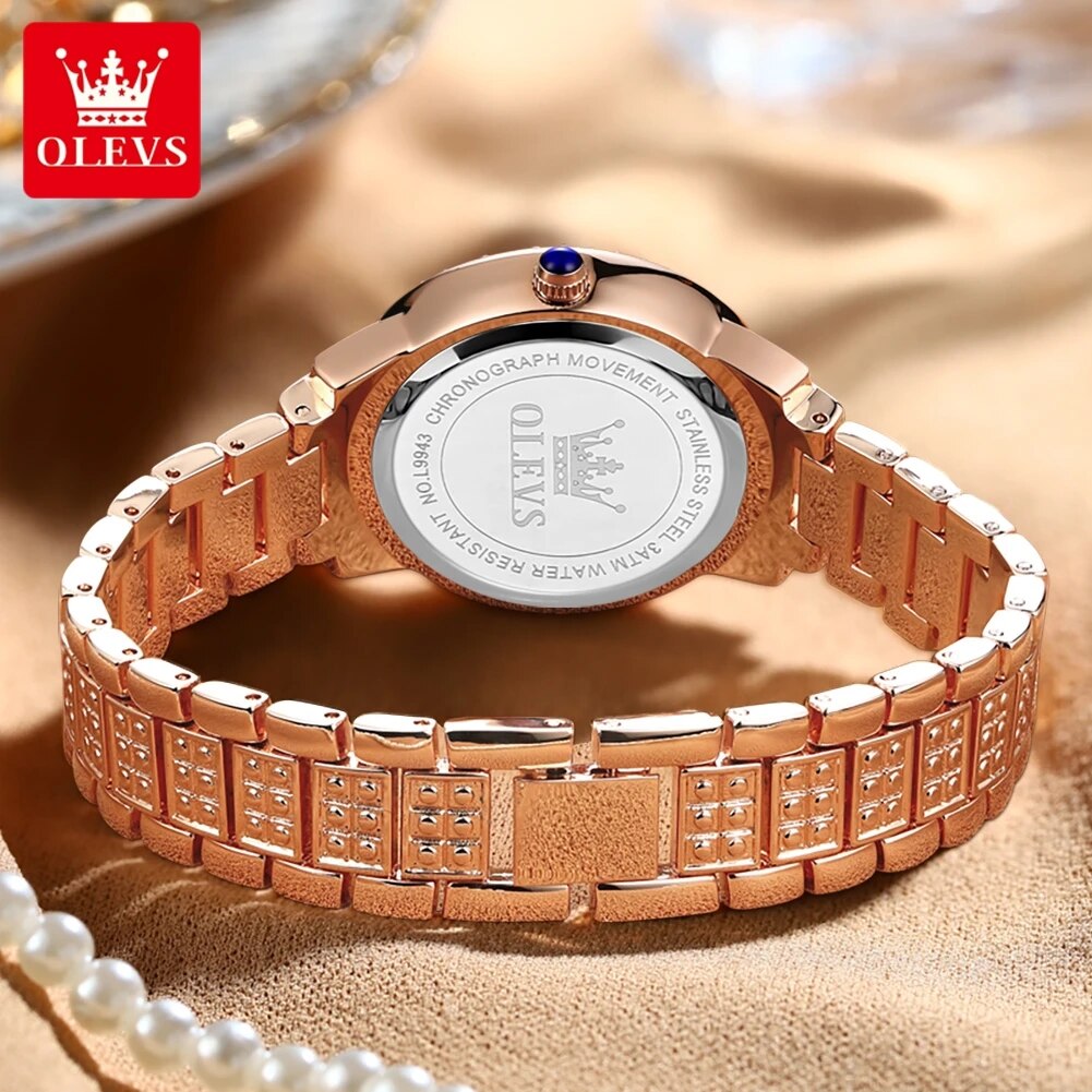 OLEVS 9943 Luxury All Diamond  - Luxury Watch Female recension och pris