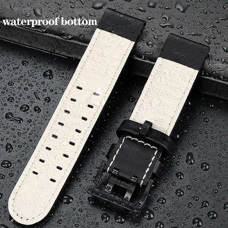 Genuine Leather Watch Band 20m - Field Watch Military recension och pris