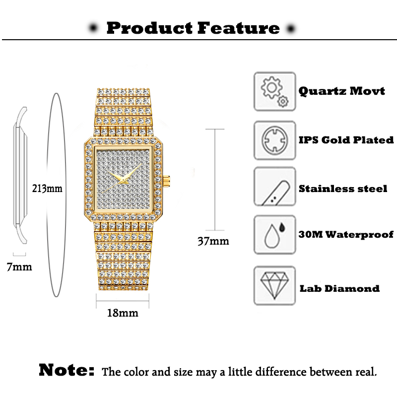 MISSFOX Diamond Watch For Wome - Luxury Watch Female recension och pris