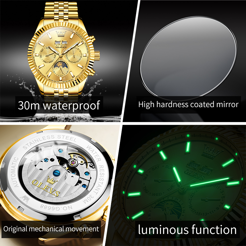 OLEVS 6688 Automatic Watch for - Luxury Watch Hd recension och pris
