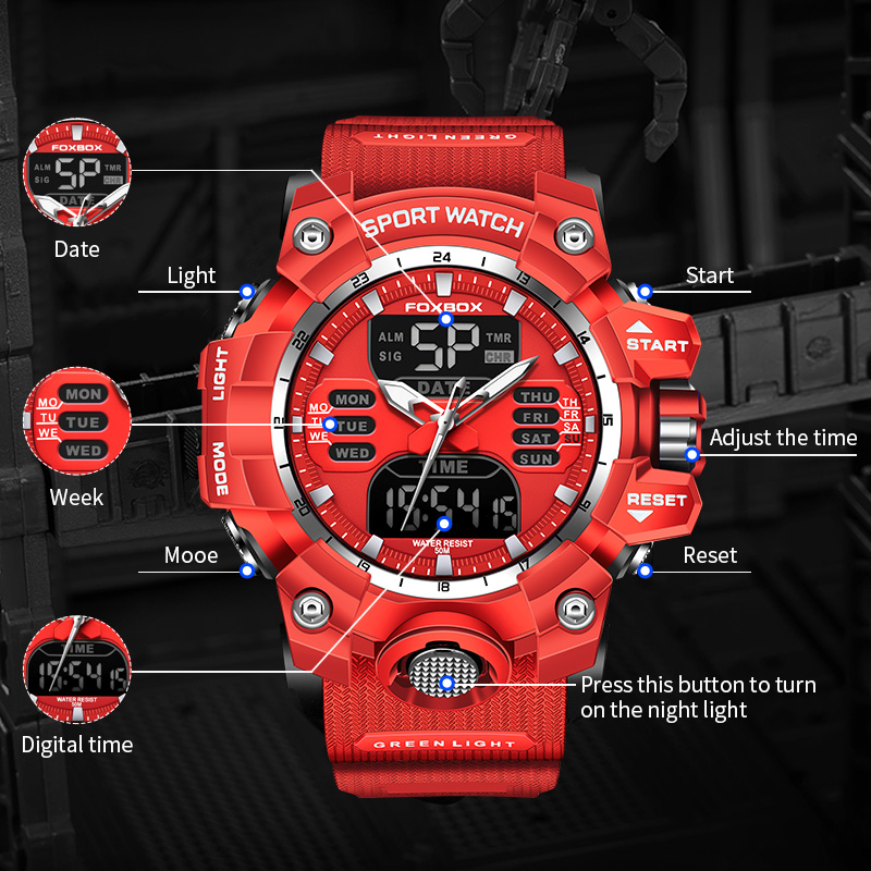 FOXBOX Military Watch for Men  - Luxury Watch Zone recension och pris
