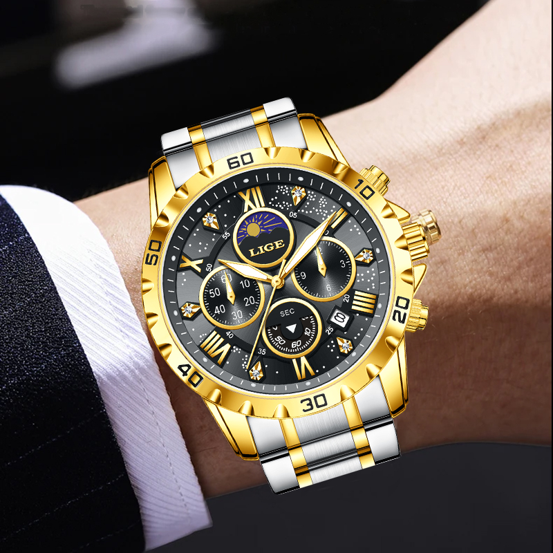 LIGE Top Brand Luxury Quartz M - Luxury Watch Box recension och pris