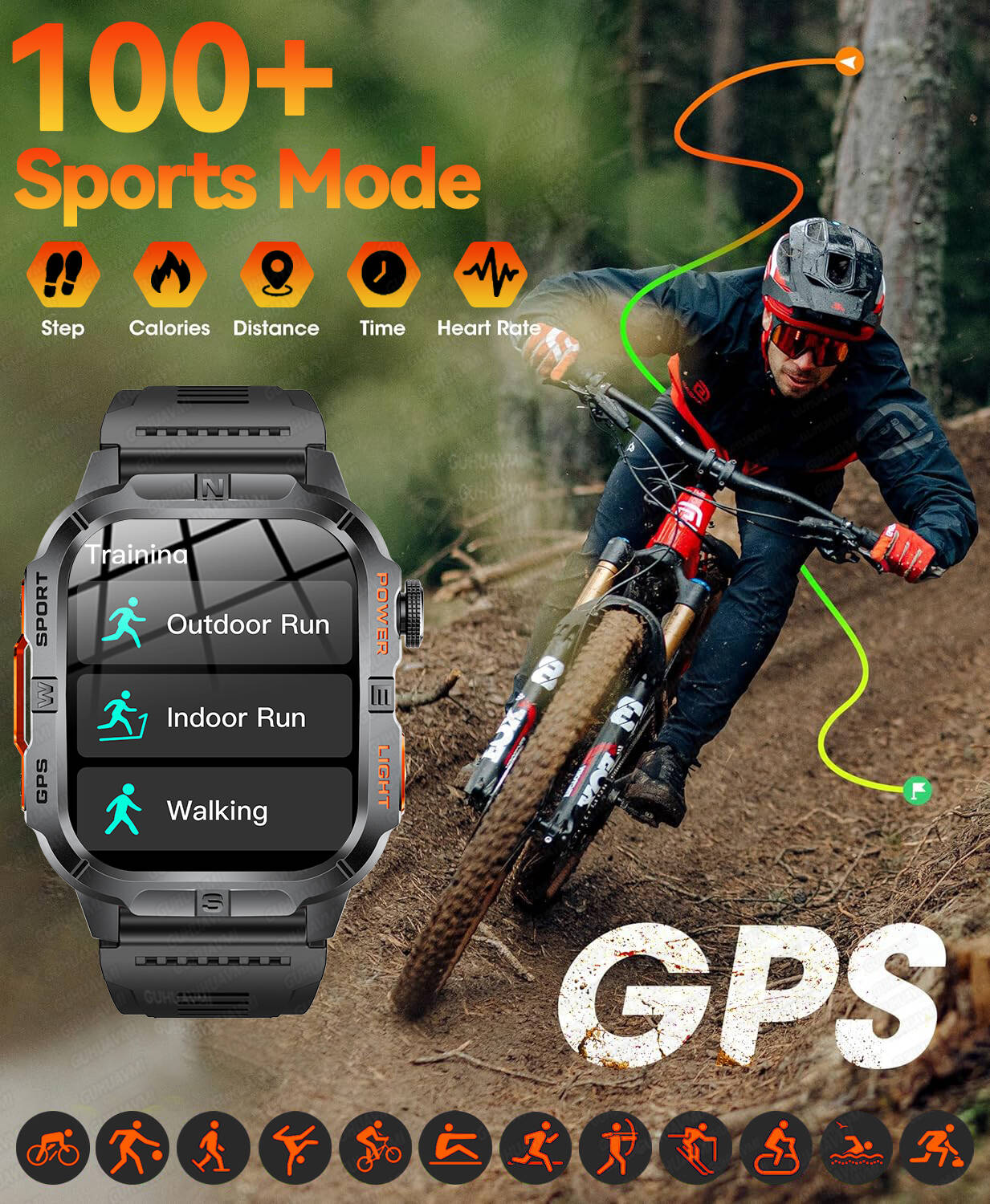 New Military T-Rex3 Ultra GPS  - Gmt Dual Timezone Watch recension och pris
