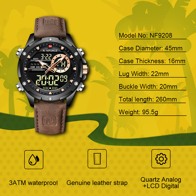 New NAVIFORCE Men Watches Quar - Field Watch Military recension och pris
