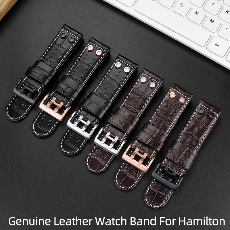 Genuine Leather Watch Band 22m - Field Watch Military recension och pris