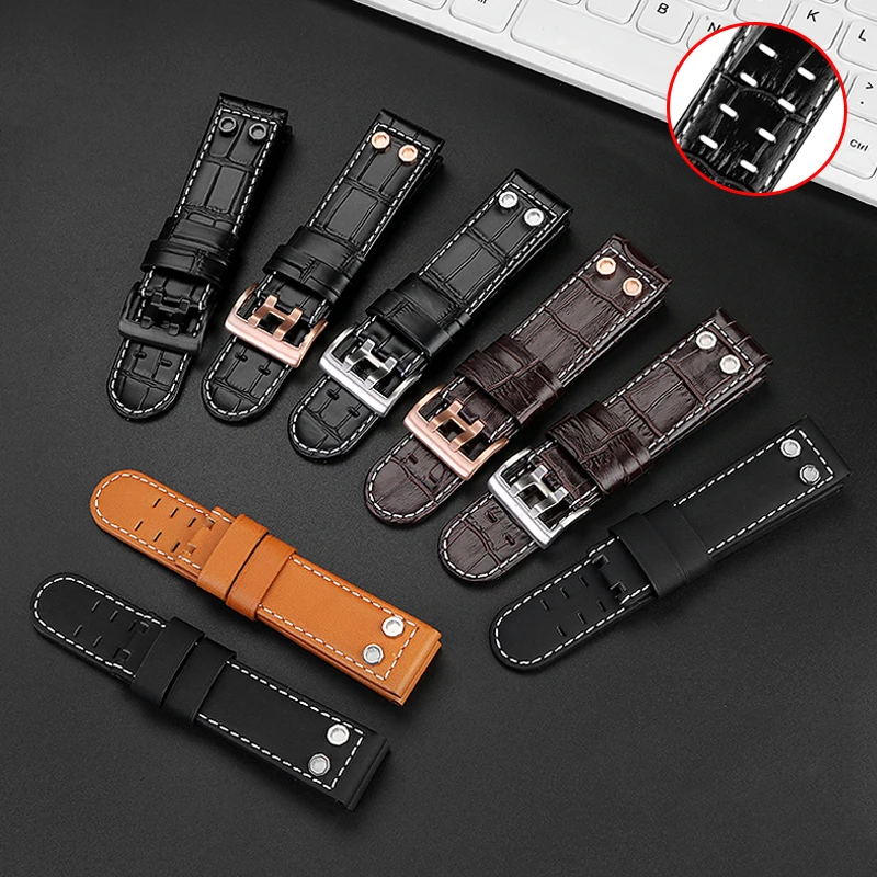 Genuine Leather Watch Band 22m - Field Watch Military recension och pris