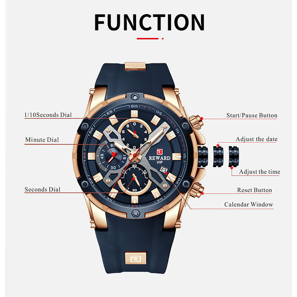 2023 New REWARD Mens Watches B - Luxury Watch Zone recension och pris