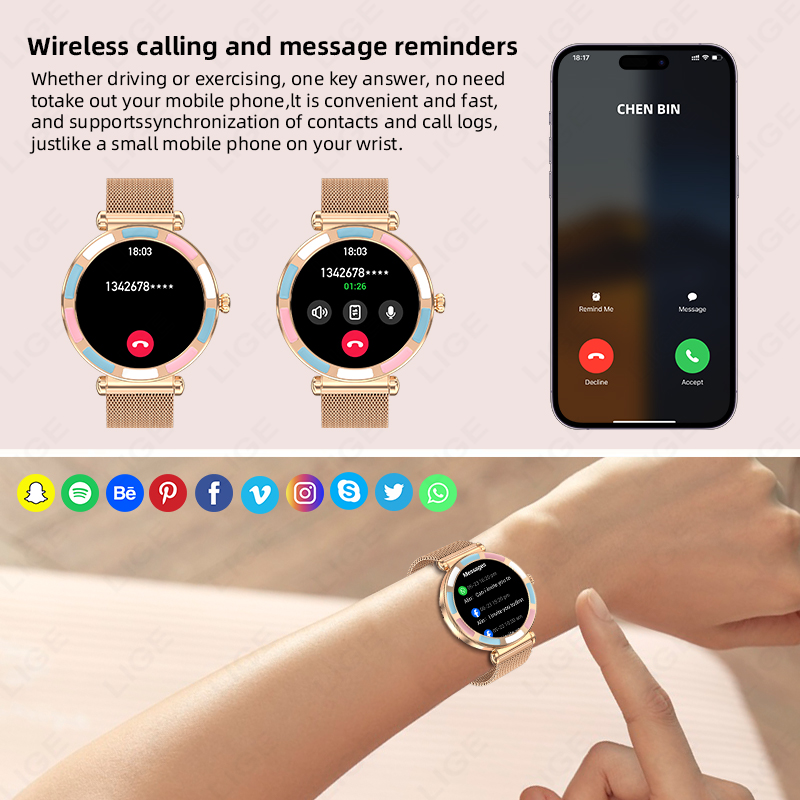 2026 LIGE Luxury Smart Watch F - Luxury Watch Hd recension och pris