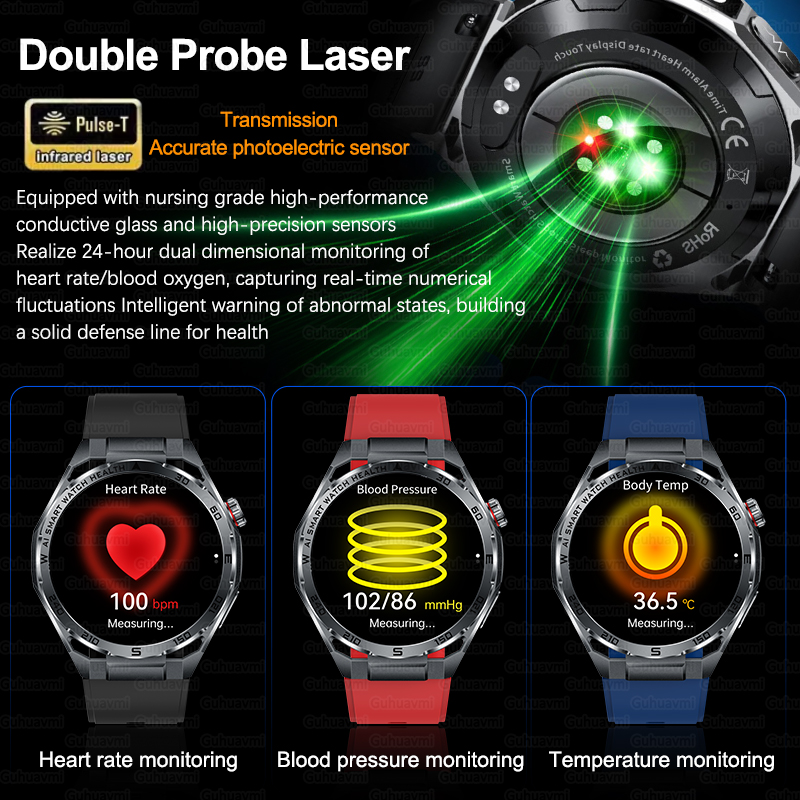 Al-GPT Professional Grade ECG  - Gmt Dual Timezone Watch recension och pris